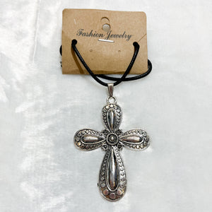 Silver Cross Necklace *
